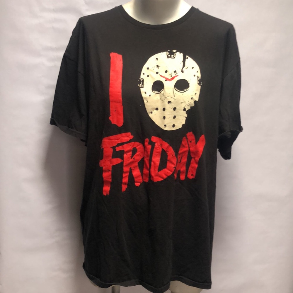 Friday the 13th I love Friday men’s black tee